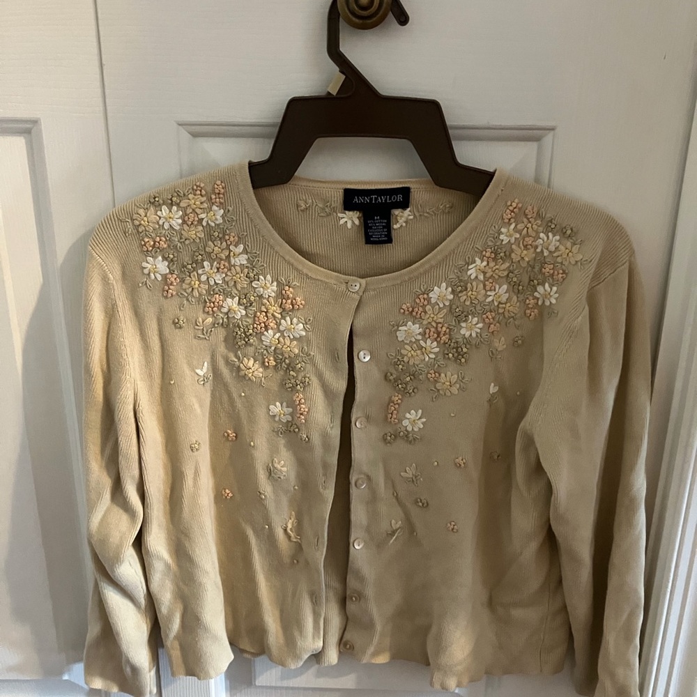 Ann Taylor button down sweater